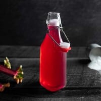 Rhubarb Syrup Bottle