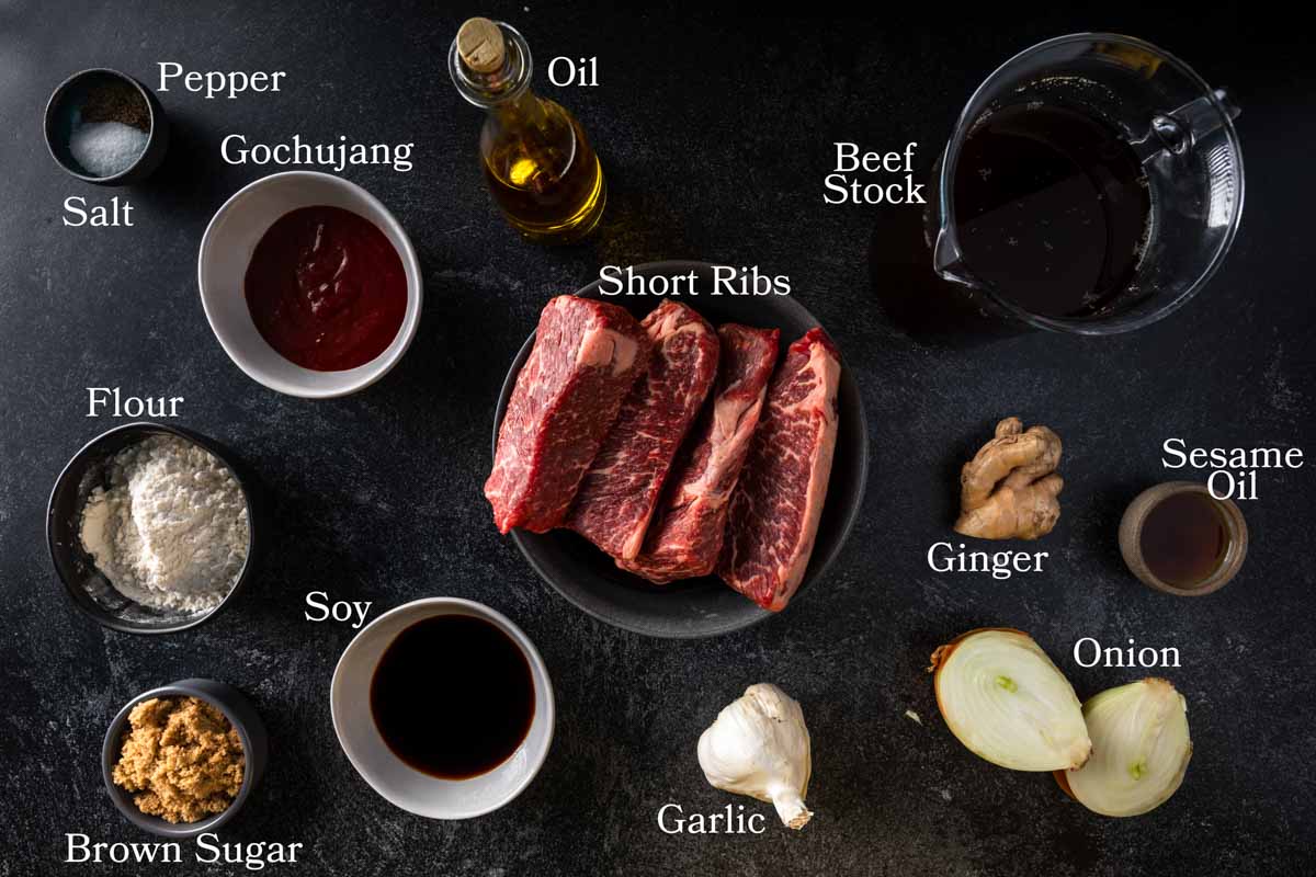 Photo of ingredients for Korean braised short ribs